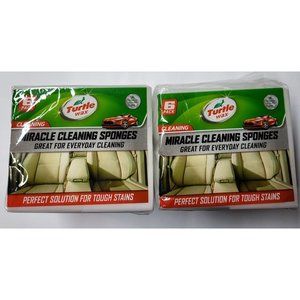 New Turtle Wax Miracle Cleaning 6 Count Quality Sponges For Tough Stains 2‎ Pack